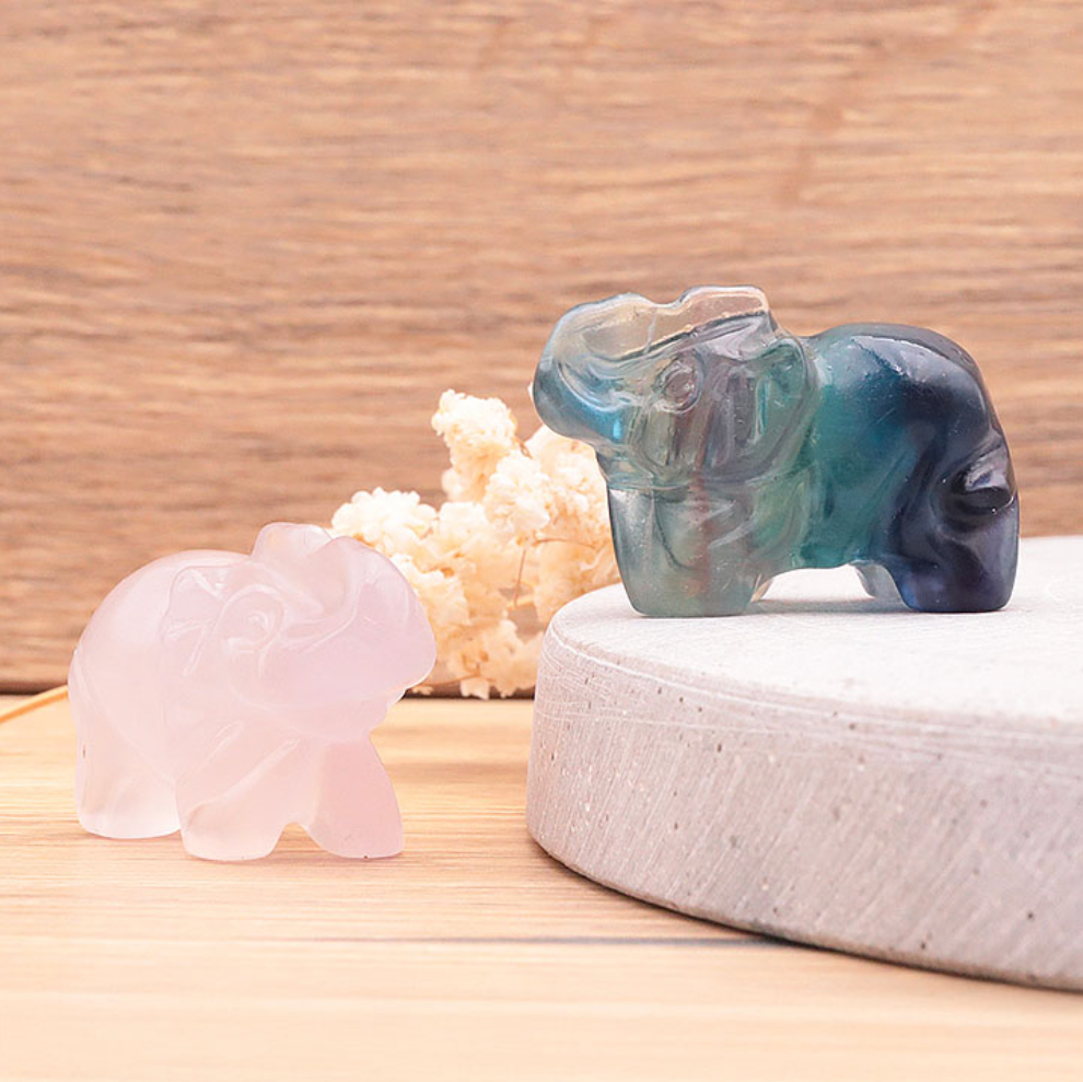 Elephant en Fluorine multicolore (1 Pièce)