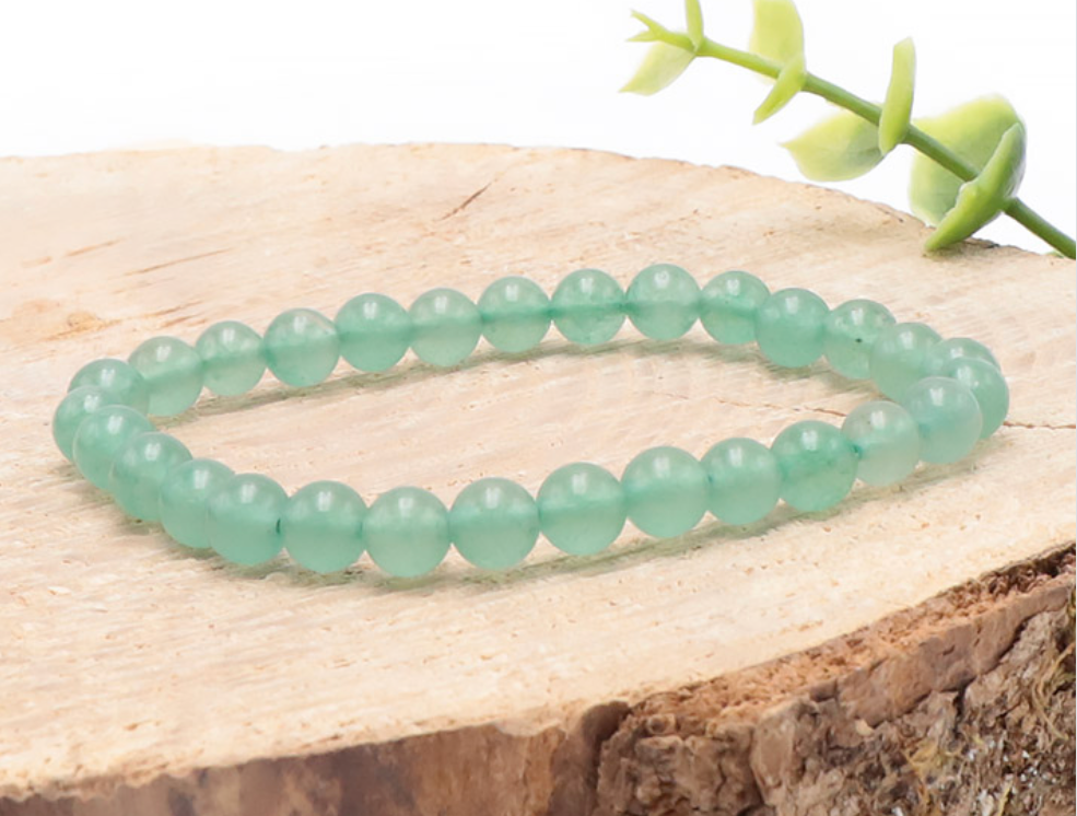 BRACELET BOULE 06MM AVENTURINE VERTE A