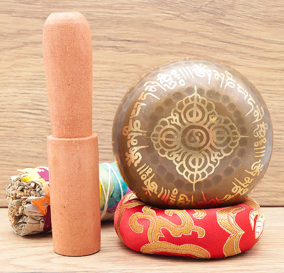 BOL CHANTANT 80MM OM BOL + COUSSIN + BAGUETTE (1 PIÈCE)