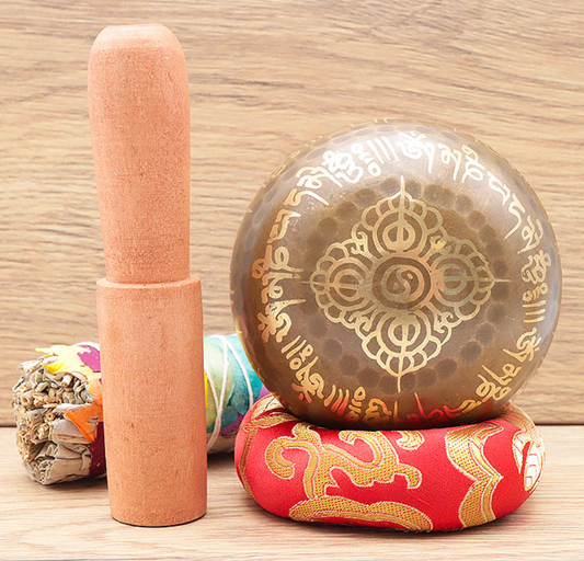 BOL CHANTANT 80MM OM BOL + COUSSIN + BAGUETTE (1 PIÈCE)